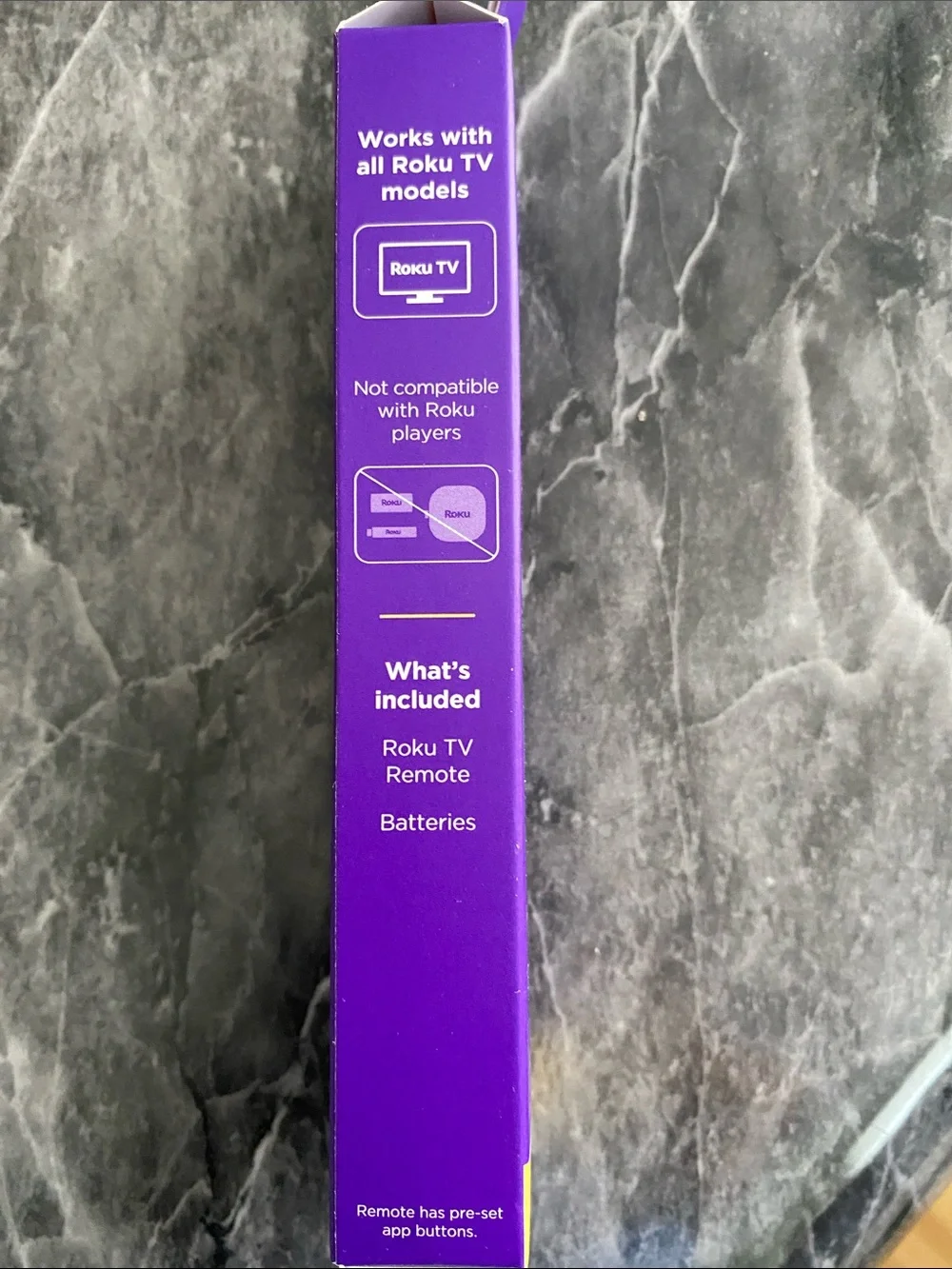 Roku TV Remote in Purple and Black - Roku Brand